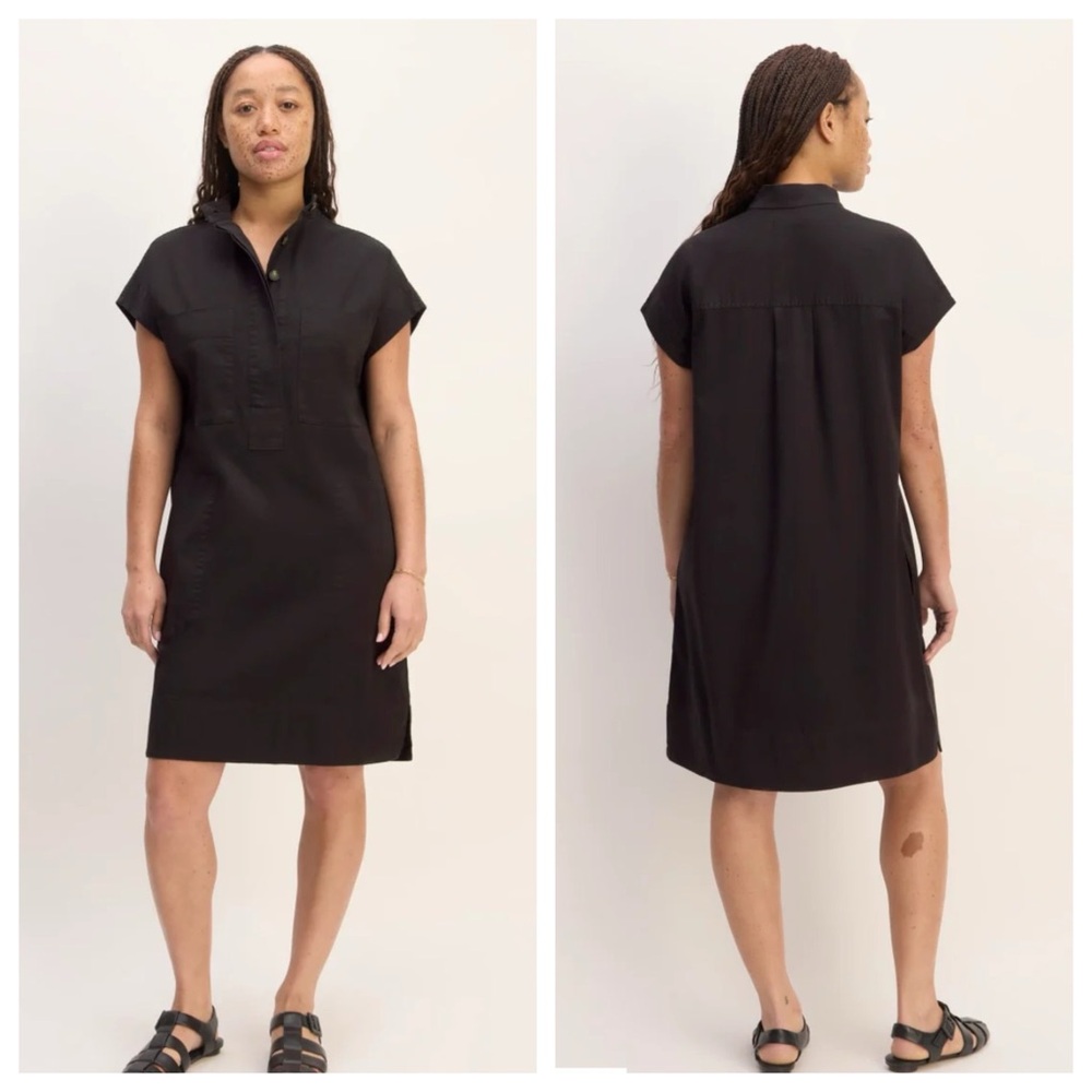 Everlane Women's Black Button-Up Jacket. Size XL
